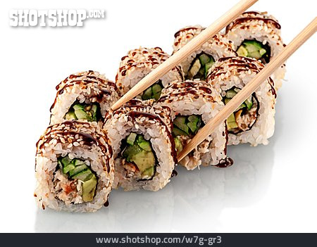 
                Sushi, Inside-out-rolls, Ura-maki                   