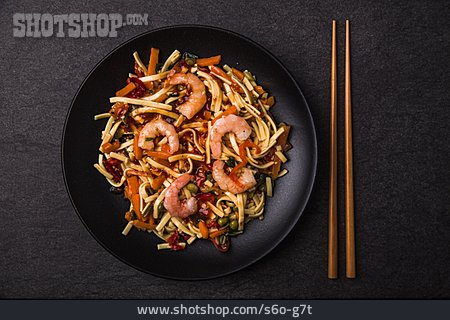 
                Shrimps, Thaiküche, Nudelpfanne                   