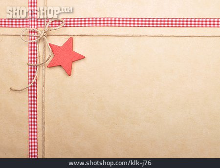 
                Stern, Geschenkband, Weihnachtskarte                   