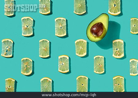 
                Zitronenscheibe, Avocado                   