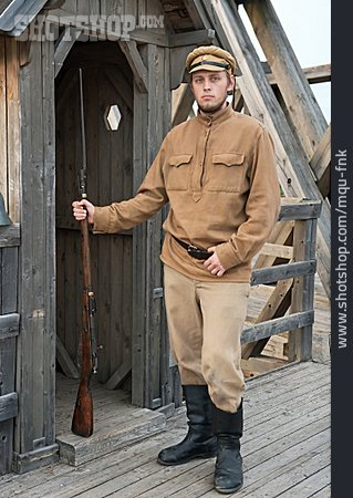 
                Soldat, Historische Kleidung, Wärterhaus                   