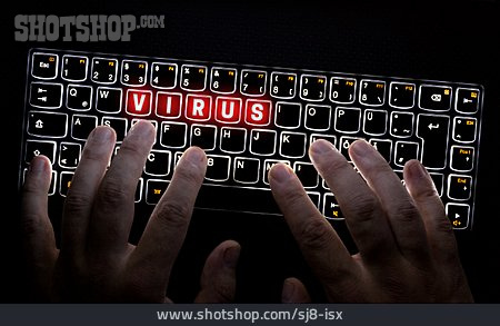 
                Virus, Computervirus, Computertastatur                   