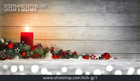 
                Kerzenlicht, Weihnachtsdekoration, Gesteck                   