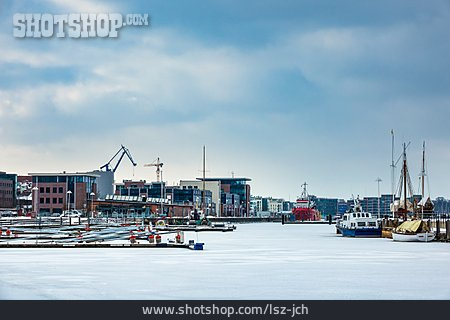 
                Winter, Hafen, Rostock                   