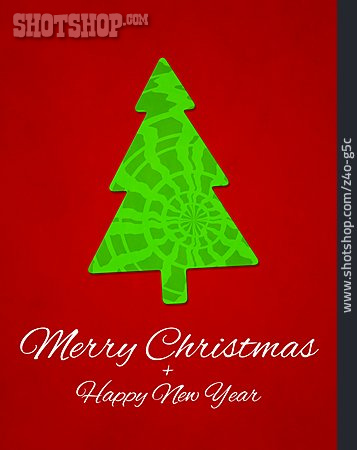 
                Weihnachtskarte, Merry Christmas, Happy New Year                   