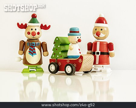 
                Holzspielzeug, Aufziehfigur, Weihnachtsfigur                   