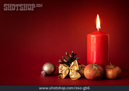 
                Kerze, Weihnachtlich                   