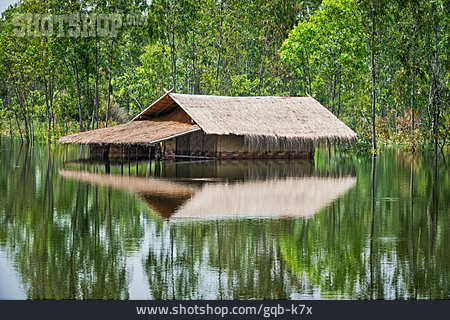 
                Hütte, Thailand, überflutung                   