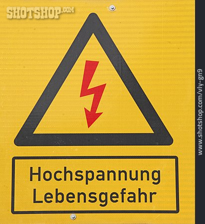 
                Warning Sign, Hv, Life Threatening                   