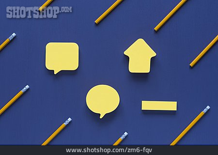 
                Bleistift, Haftnotiz, Sticker                   