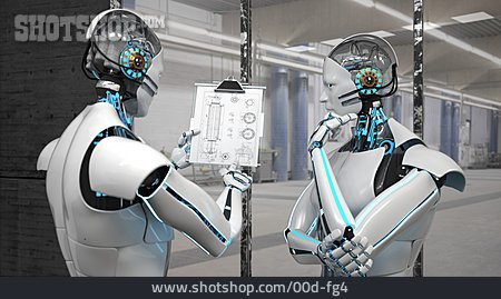 
                Zukunft, Roboter, Industrie 4.0, Ai                   