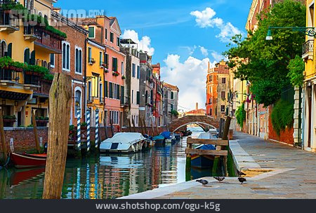 
                Farbenfroh, Venedig, Wohnhäuser                   