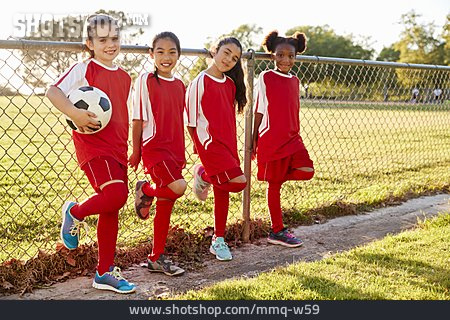 
                Mädchen, Fußball, Team                   