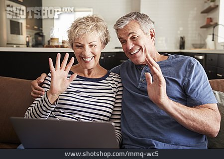 
                Waving, Couple, Video Chat                   