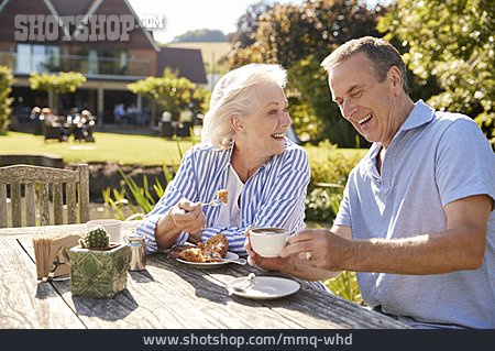 
                Coffee & Cake, Garden Beer, Older Couple                   