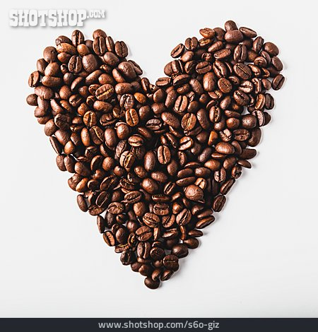 
                Herz, Herzform, Kaffeebohne                   