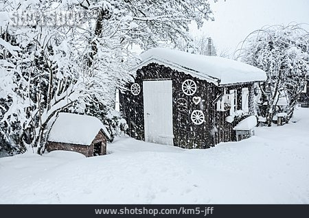 
                Snowed, Doghouse, Garden Shed                   