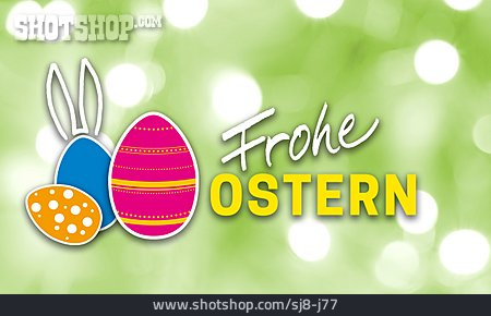 
                Ostergruß, Frohe Ostern, Osterkarte                   