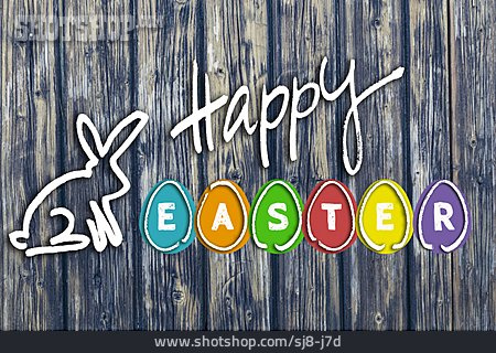 
                Ostergruß, Osterkarte, Happy Easter                   