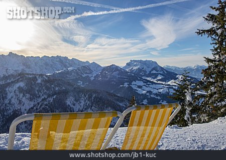 
                Alpen, Bergpanorama, Liegestuhl                   
