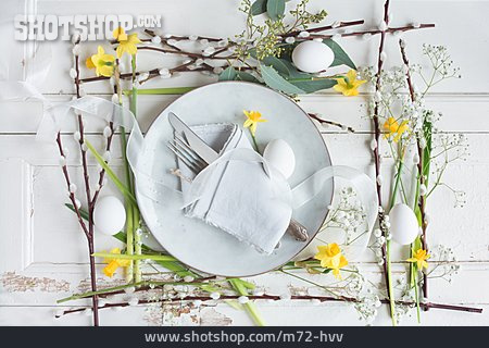 
                Ostern, Tischdekoration, Gedeck                   