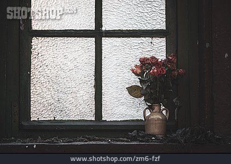 
                Fenster, Rosenstrauß                   
