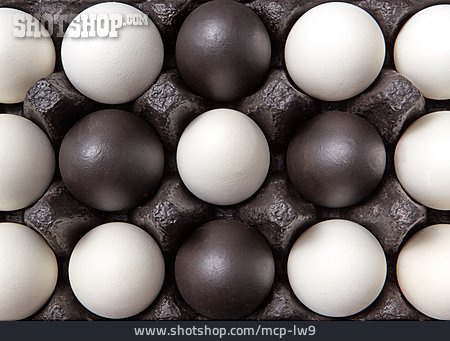 
                Eier, Schwarz-weiß, Zweifarbig                   