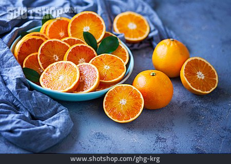 
                Orange, Orangenhälfte, Blutorange                   