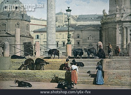 
                Rom, 1900, Trajansforum                   