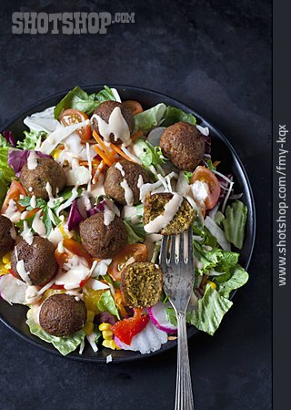 
                Gemischter Salat, Vegan, Falafel, Gemüsebällchen                   