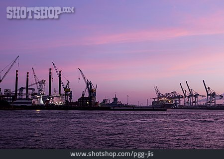 
                Schiffe, Containerhafen, Verladekran                   