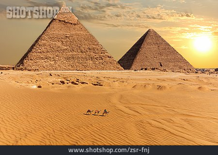 
                Archäologie, Weltwunder, Pyramiden Von Gizeh                   