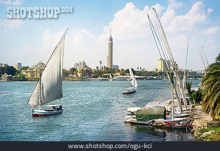 
                Segelboot, Nil, Kairo                   