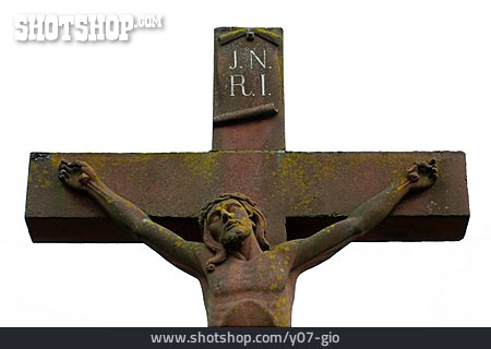 
                Steinkreuz, Christusfigur                   
