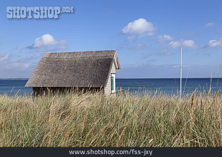 
                Strandhaus, Reetdachhaus, Strandhütte                   