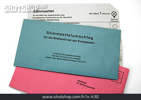 
                Wahl, Briefwahl, Stimmzettel, Europawahl                   