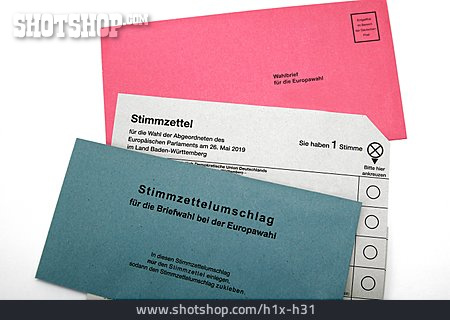 
                Wahl, Briefwahl, Stimmzettel, Europawahl                   