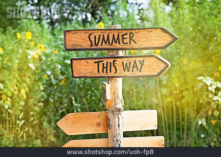 
                Summer, Footpath Sign                   