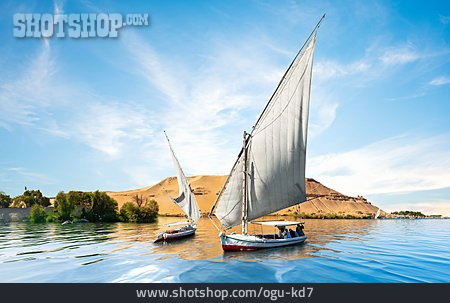 
                Segelboot, Nil, Assuan, Elephantine                   