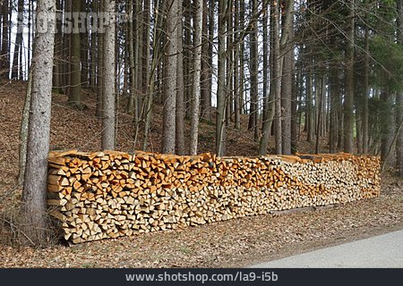 
                Holzstapel, Holzwirtschaft, Brennholzstapel                   