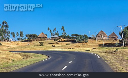 
                Dorf, Straße, äthiopien                   
