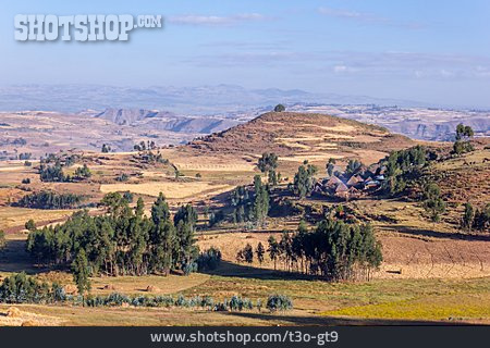 
                Dorf, Felder, äthiopien                   