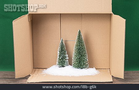 
                Karton, Tannenbaum, Weihnachtsdekoration                   