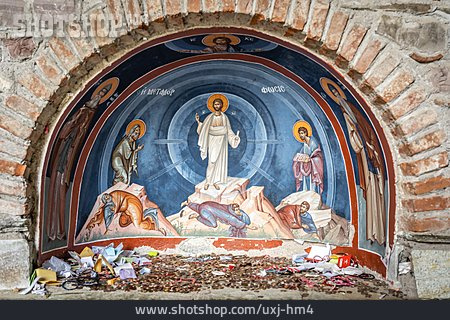 
                Wandmalerei, Meteora, Jesus Christus                   