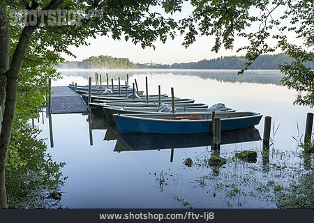 
                Ruderboot, Bootssteg, Abtsdorfer See                   
