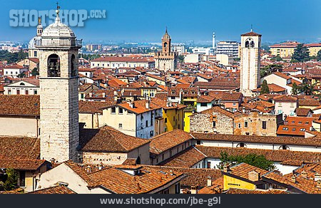 
                Stadtansicht, Italien, Dächer, Städtereisen, Brescia                   