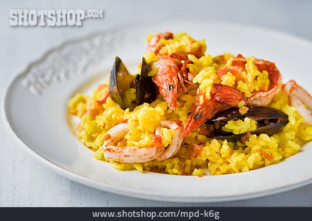
                Paella, Spanische Küche, Paella De Marisco                   