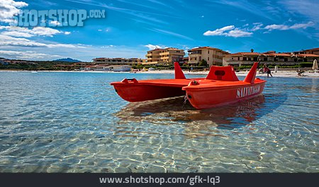 
                Strand, Sardinien, Rettungsboot                   