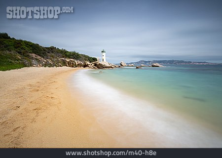 
                Strand, Leuchtturm, Sardinien                   