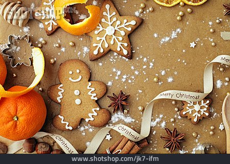 
                Weihnachtsbäckerei, Merry Christmas, Lebkuchenmann                   